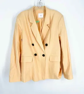 a loves a Size XL Peach Double Breasted Linen Blend Blazer Blazer