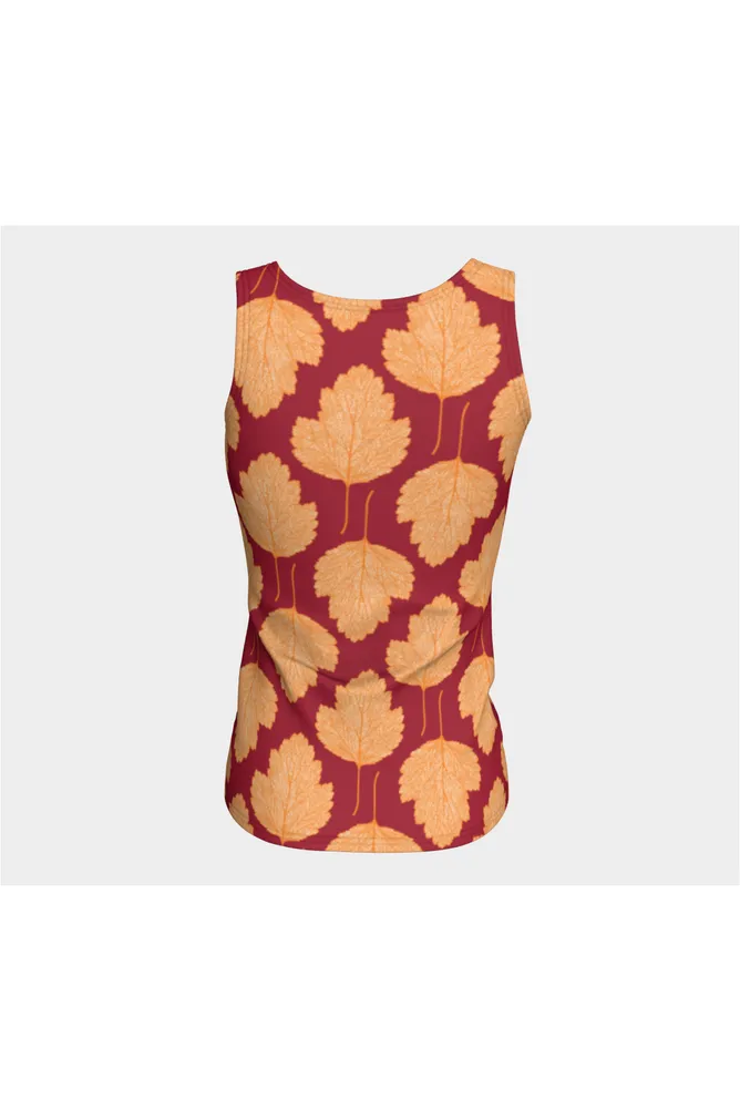 Autumn Leaf Fitted Tank Top