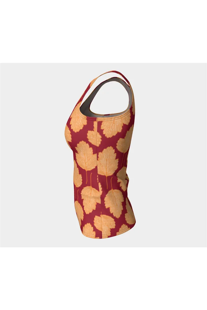 Autumn Leaf Fitted Tank Top