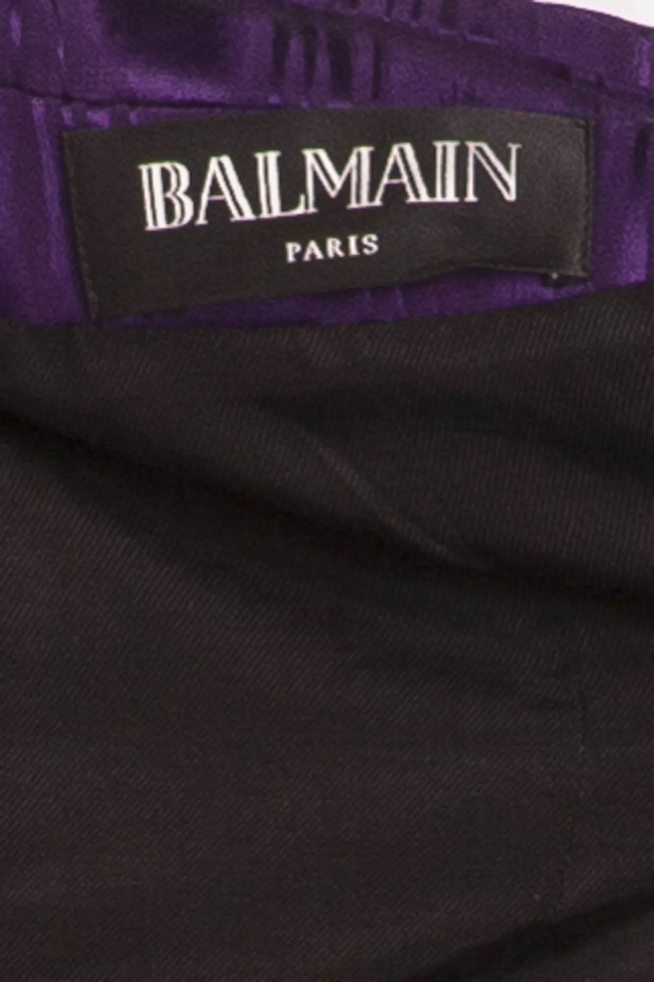 Balmain - Moire Effect Purple Striped Blazer Gold Buttons - FR 40