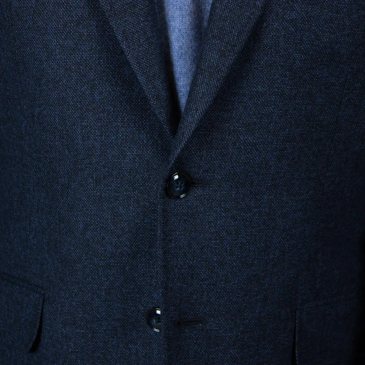 Black & Blue Cotton, Wool & Cashmere Jacket