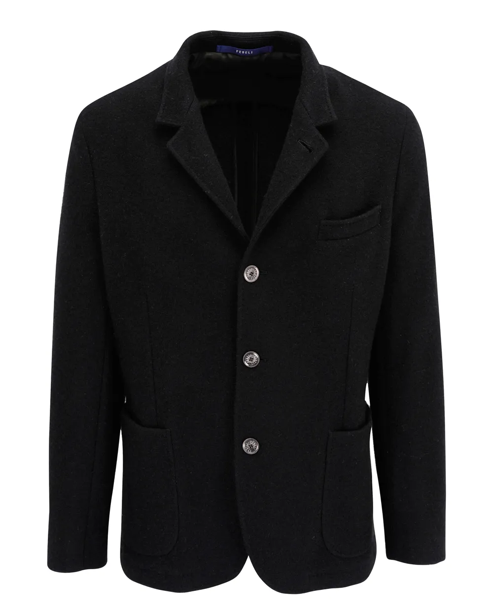 Black Double Face Cashmere Jacket