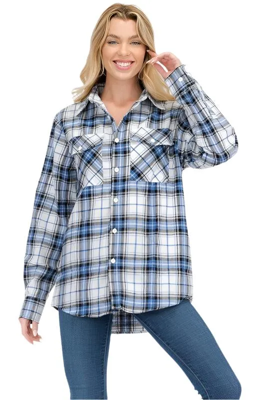 Boyfriend Oversize Checker Plaid Flannel