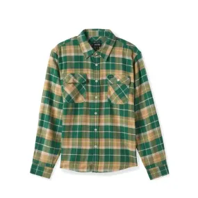 Brixton Bowery Flannel Washed Pine / Washed Gold