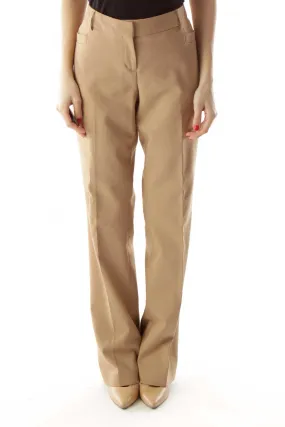 Brown Slim Fitted Pants