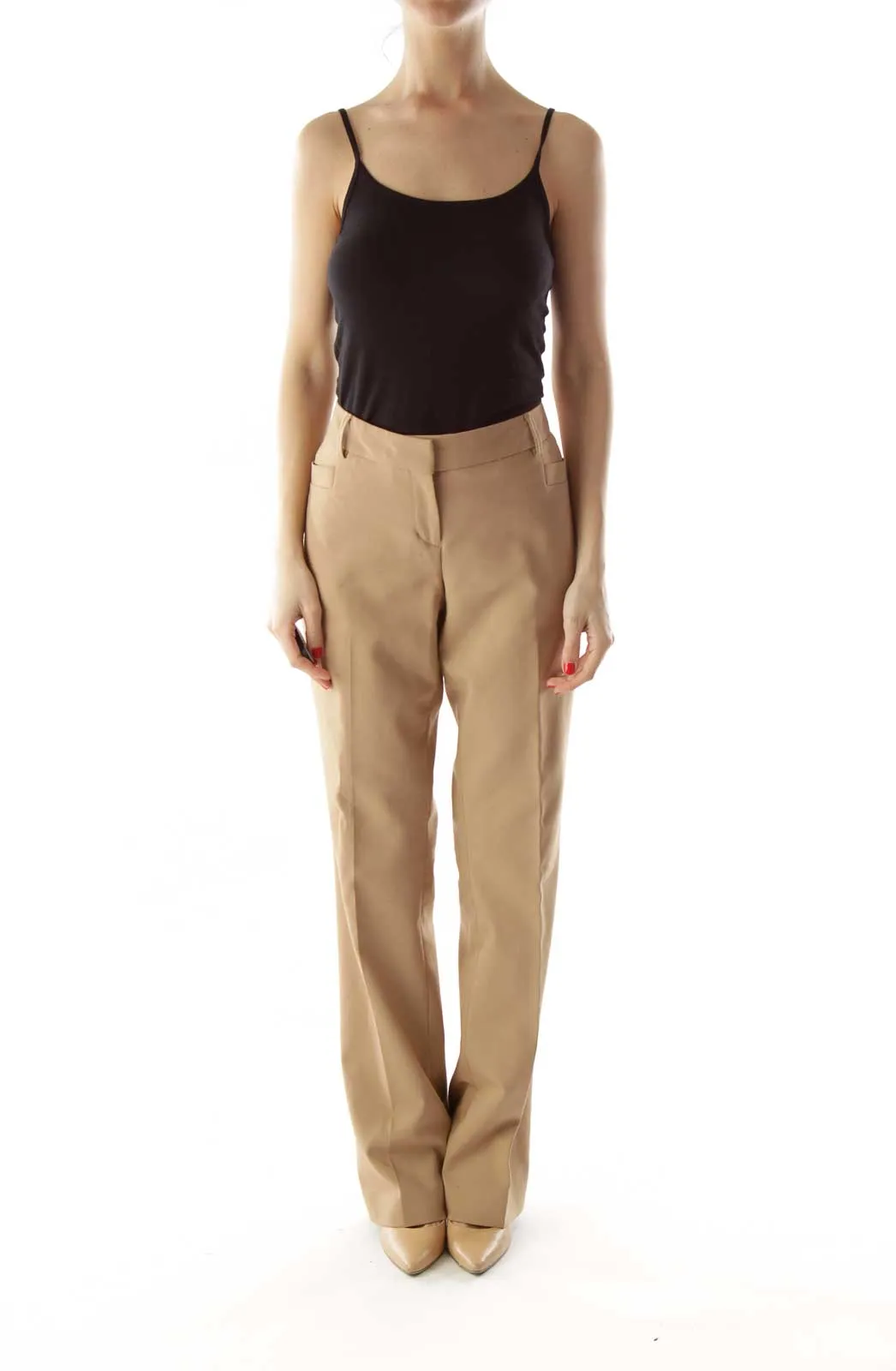 Brown Slim Fitted Pants