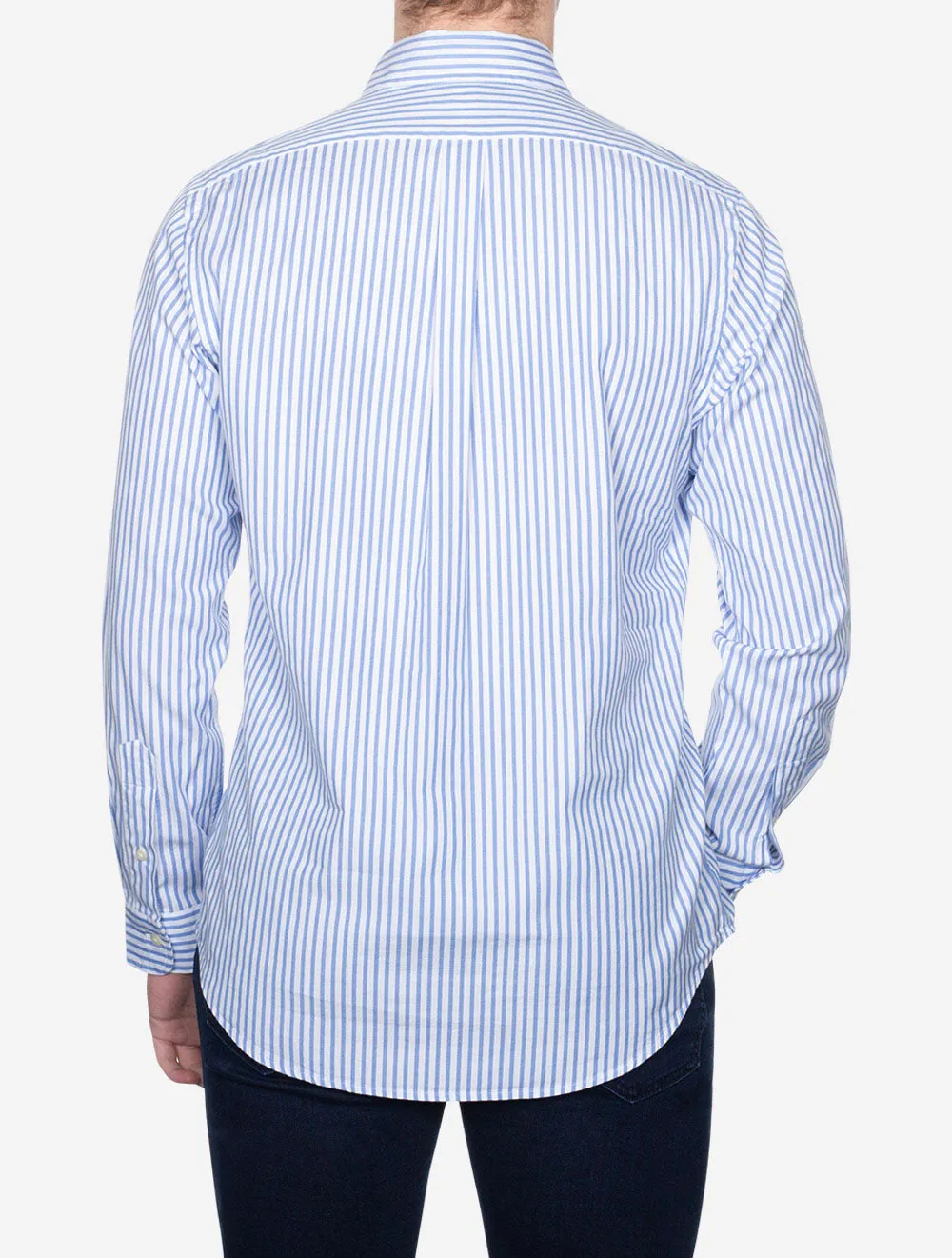 Buttondown Oxford Stripe Shirt Blue