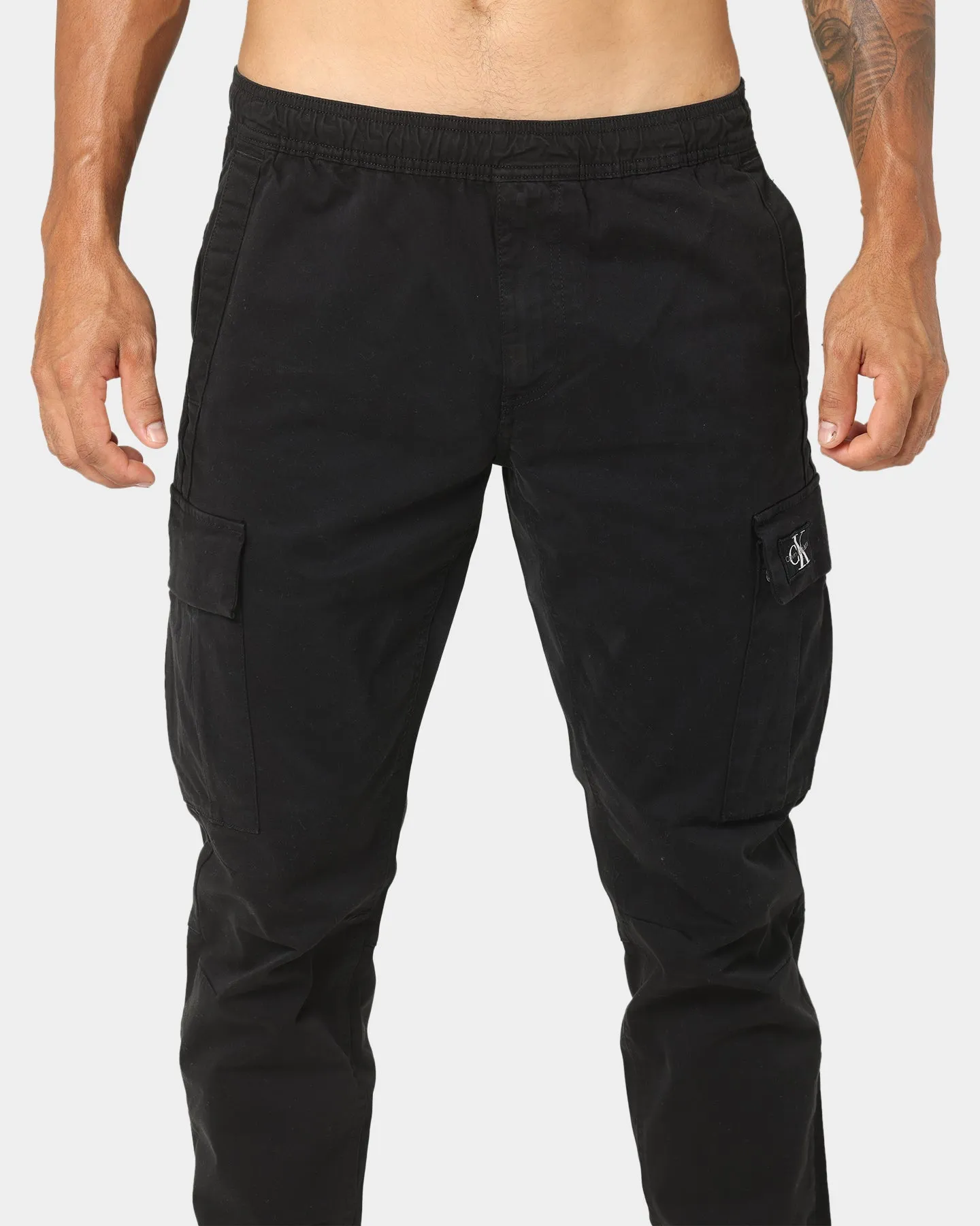 Calvin Klein Skinny Washed Cargo Pants CK Black