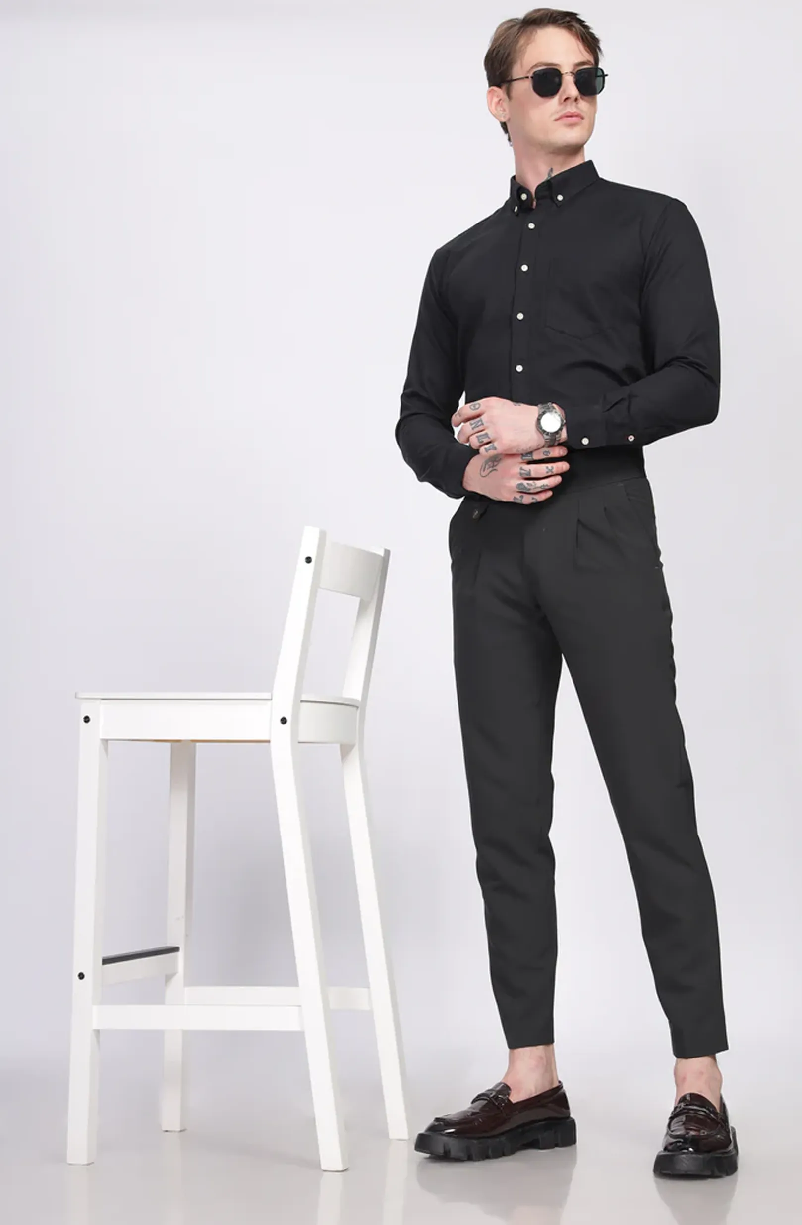 Classic Oxford Black Formal Shirt