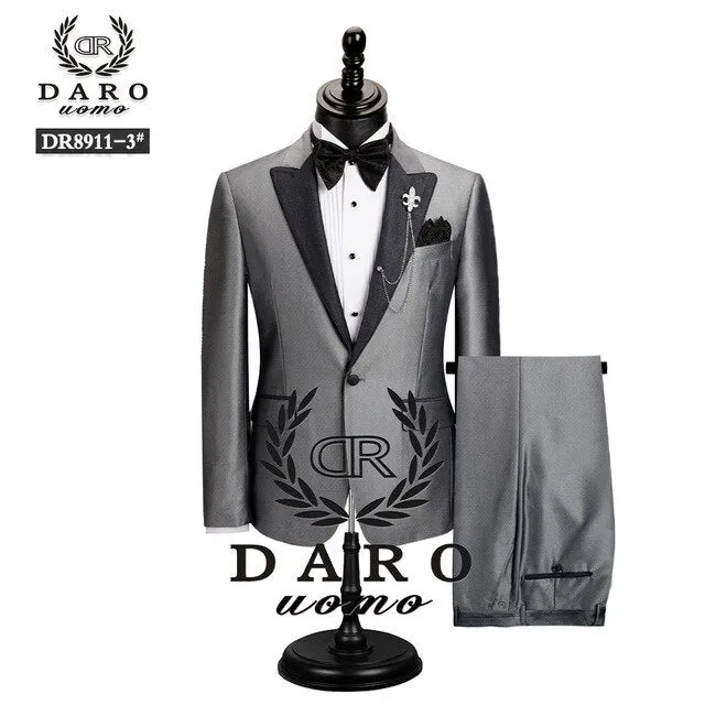 DARO Men Suit Bridegroom Jacket pant 2 Piece Slim Fit