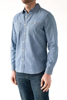 Devil Dog Military Chambray Shirt - Tyron Wash