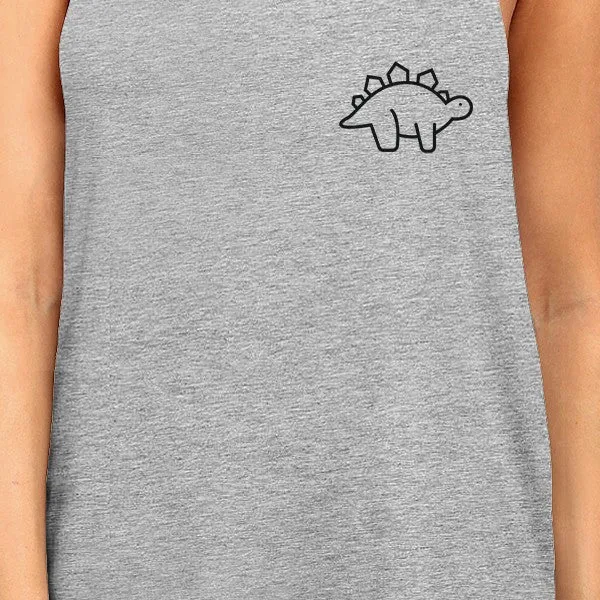 Dinosaurs BFF Matching Grey Tank Tops