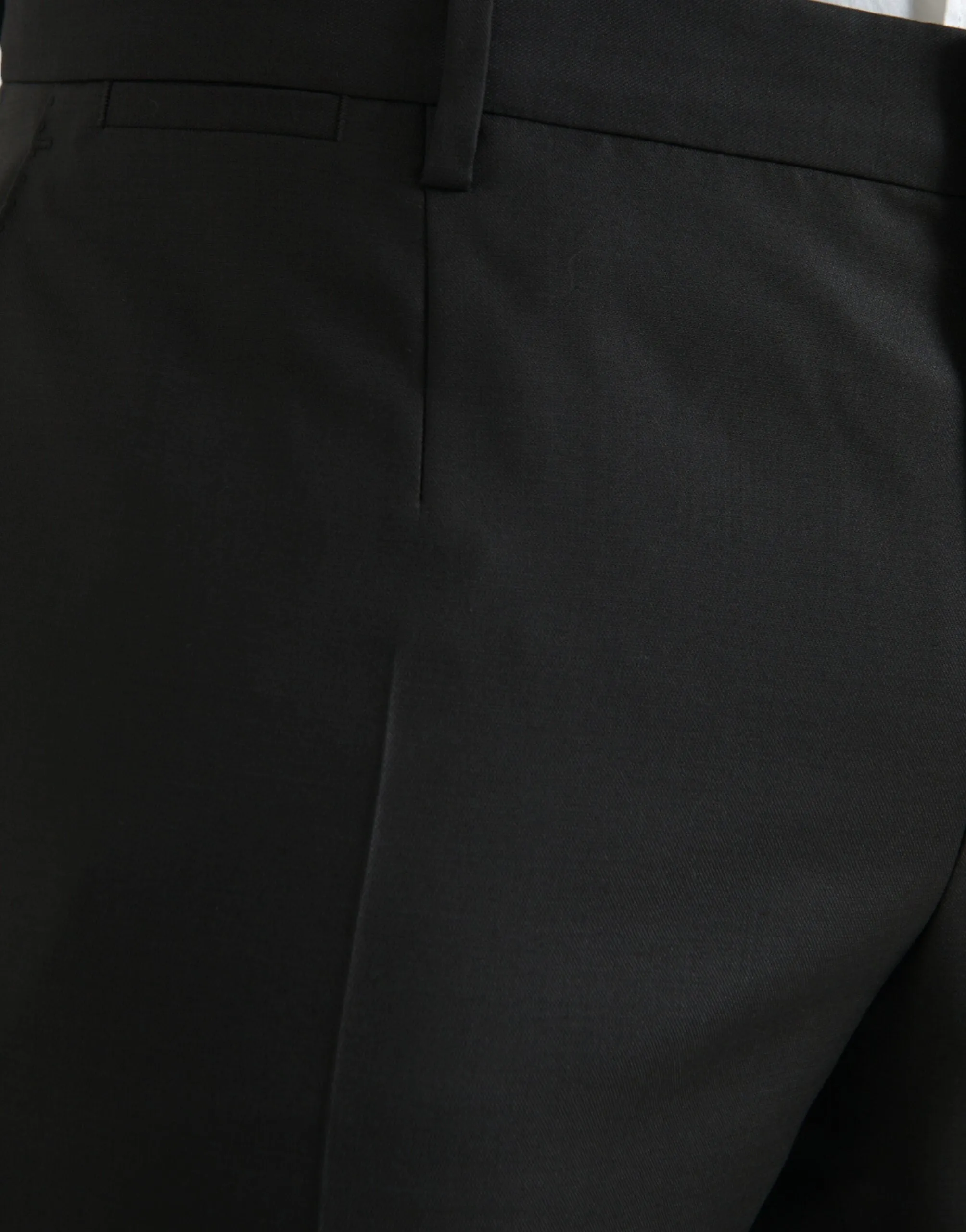 Dolce & Gabbana Black Wool Silk Skinny Dress Pants