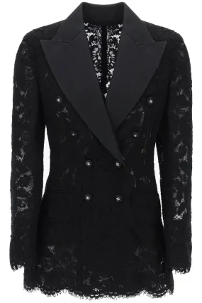 DOLCE & GABBANA turlington double-breasted lace blazer