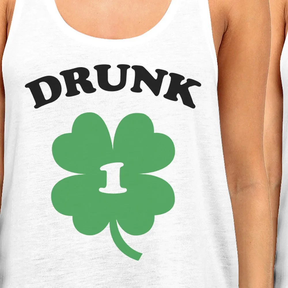 Drunk1 Drunk 2 Cute BFF Matching Tank Tops Pullover Funny Gift Idea