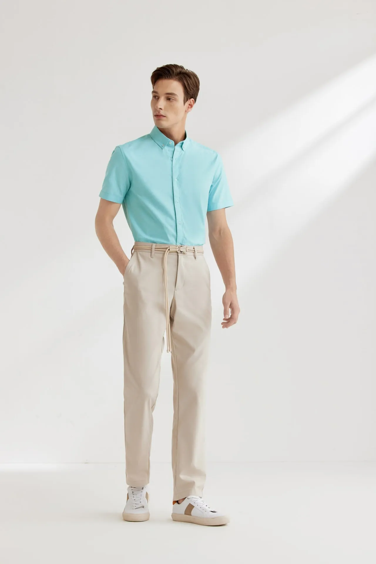 Easy Care Cotton Oxford Casual Shirt in Smart Fit