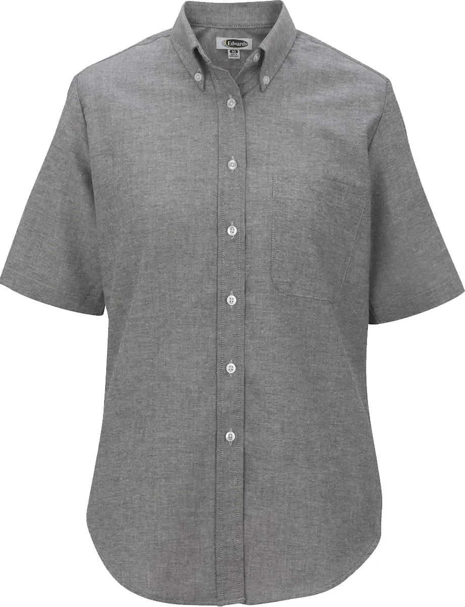 Edwards Ladies Short Sleeve Oxford Shirt