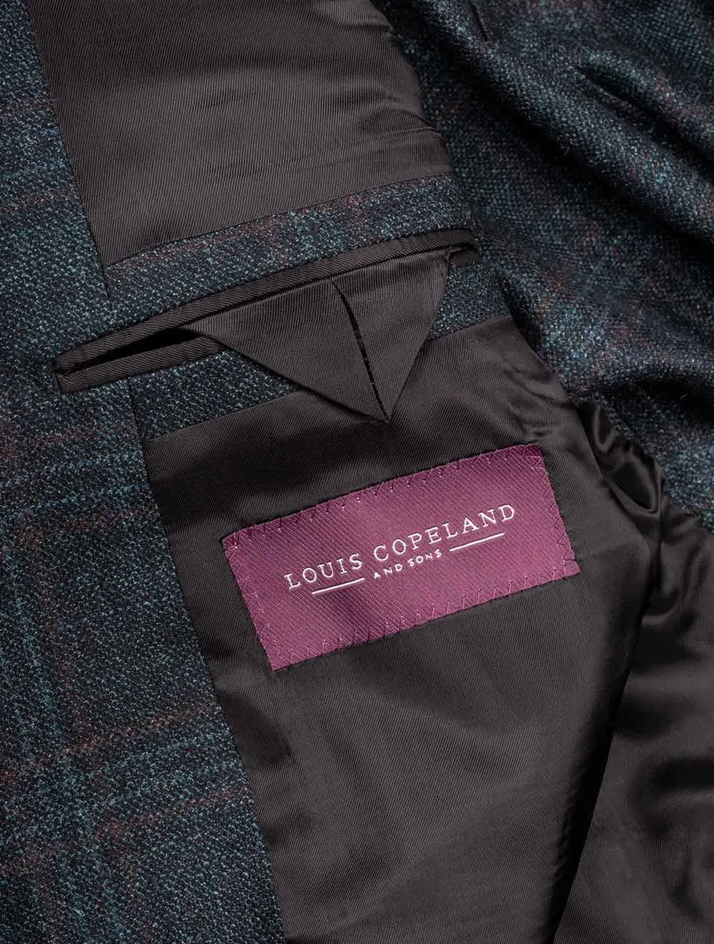 Half Lined Check Jacket Blue