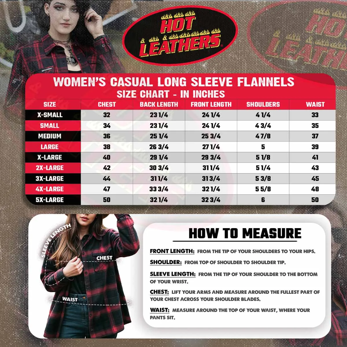 Hot Leathers FLL3004 Ladies Black and Aqua Long Sleeve Flannel