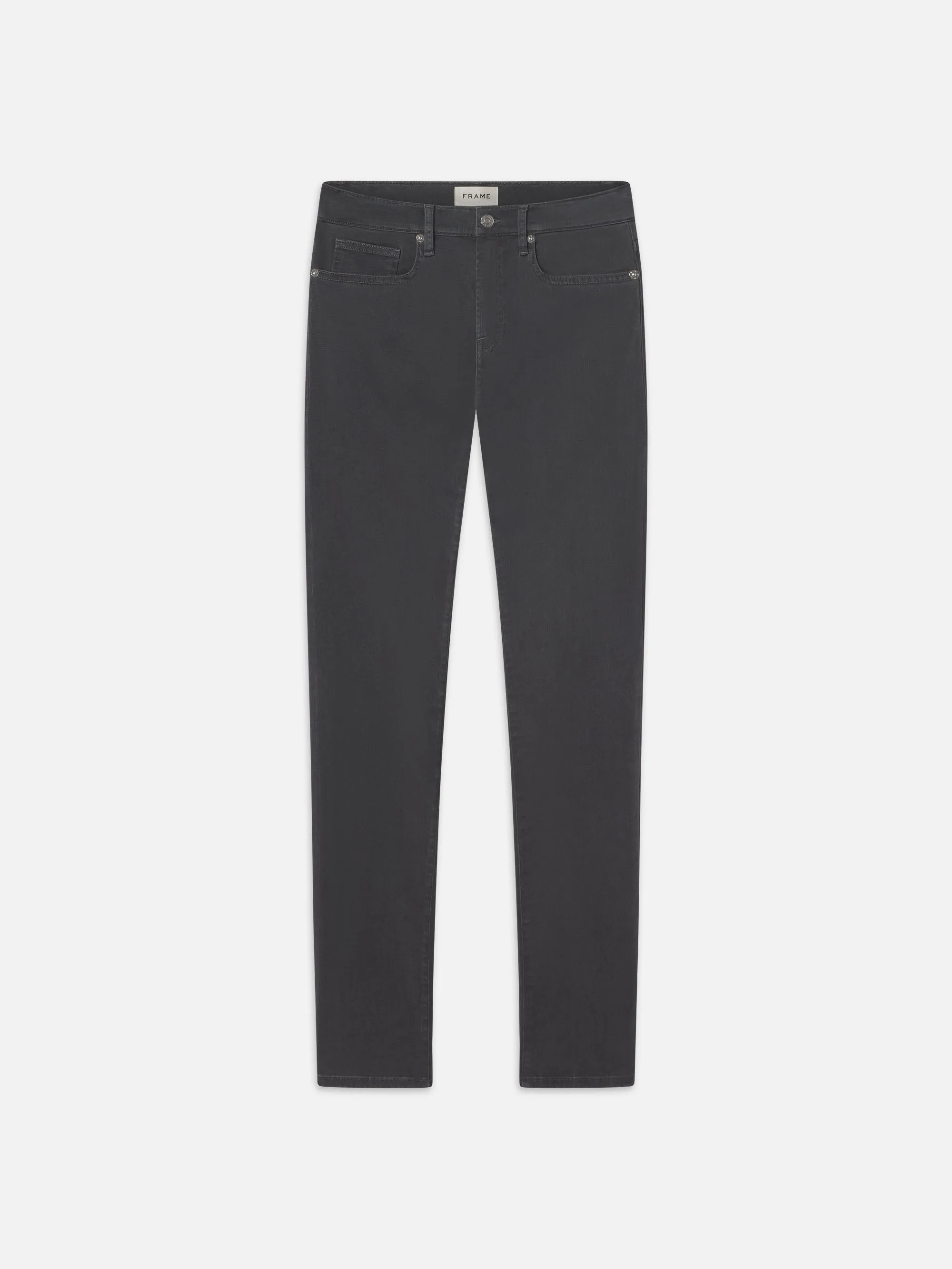 L'Homme Slim Brushed Twill -- Slate Gray