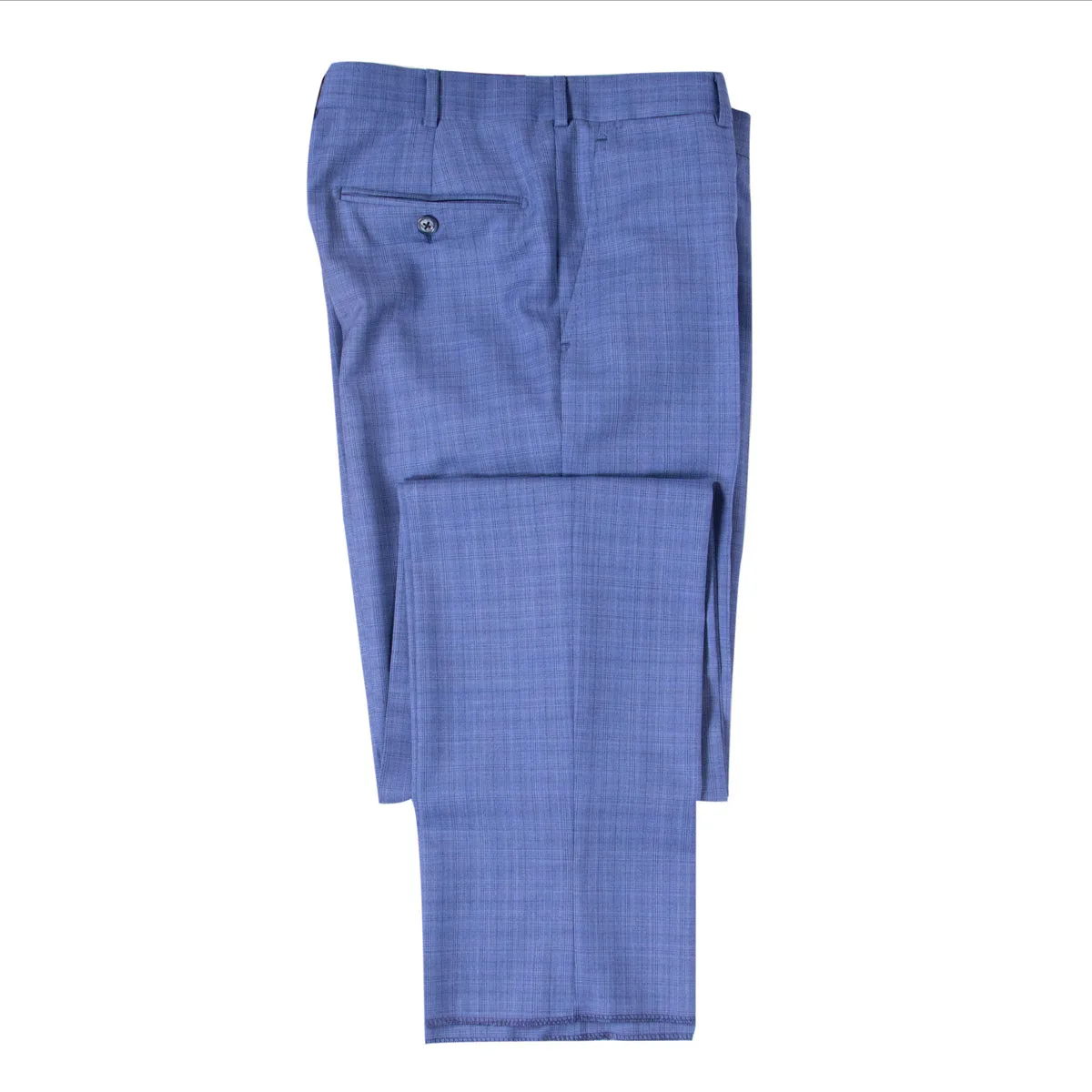 Light-Blue Check Summer Wool Suit