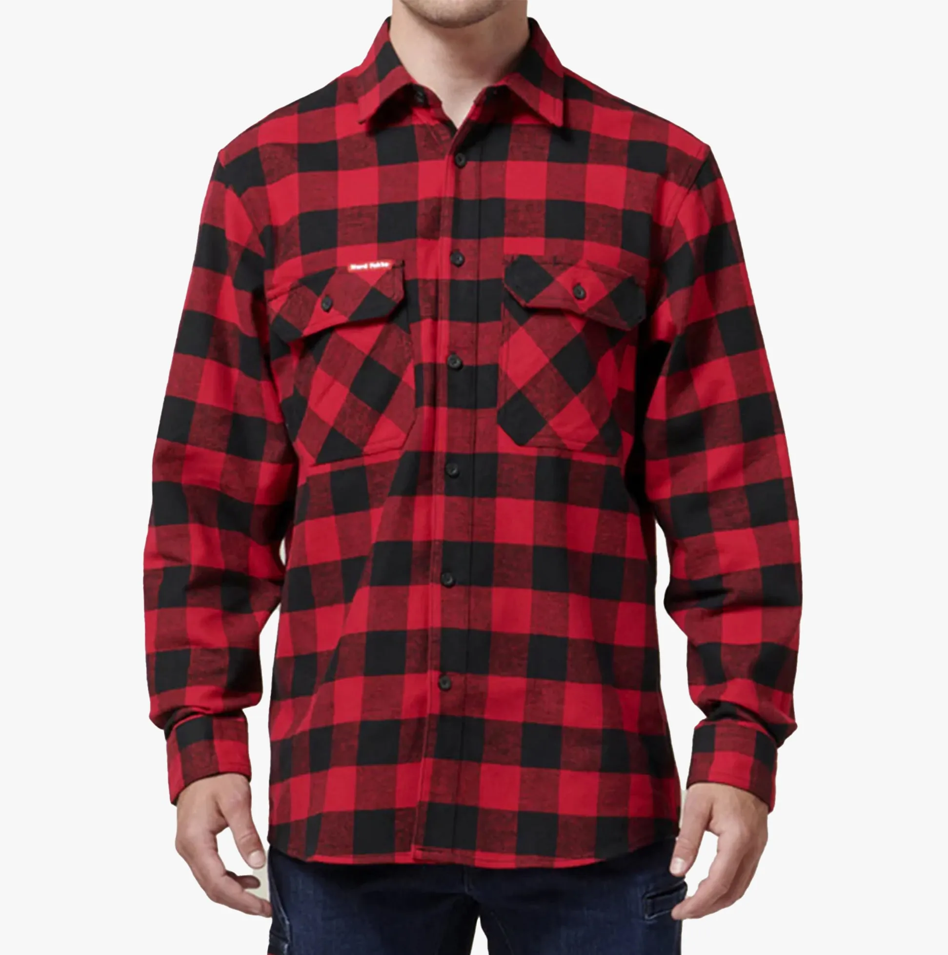 LONG SLEEVE CHECK FLANNEL Mens Shirts Red