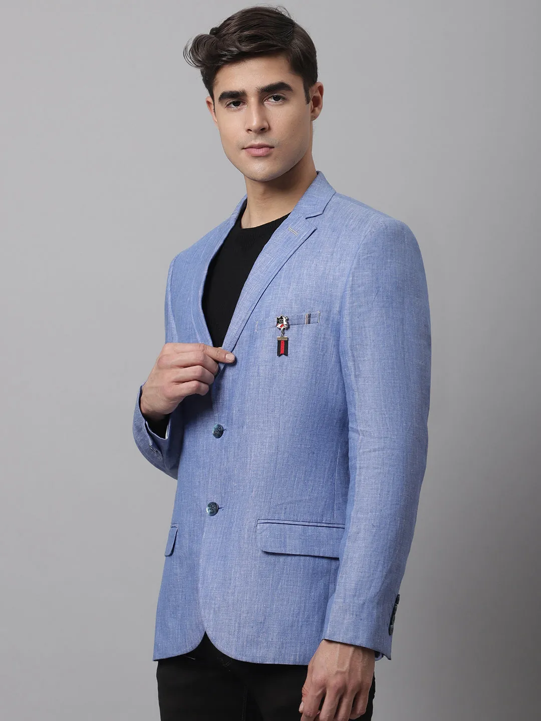 Men Blue Casual Blazer