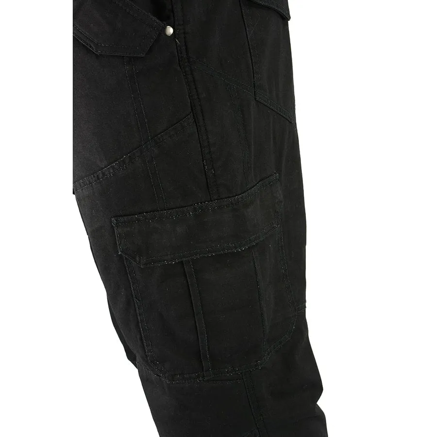 Men’s Armored Black Cargo Jeans Reinforced w/ Aramid® by DuPont™ Fibers