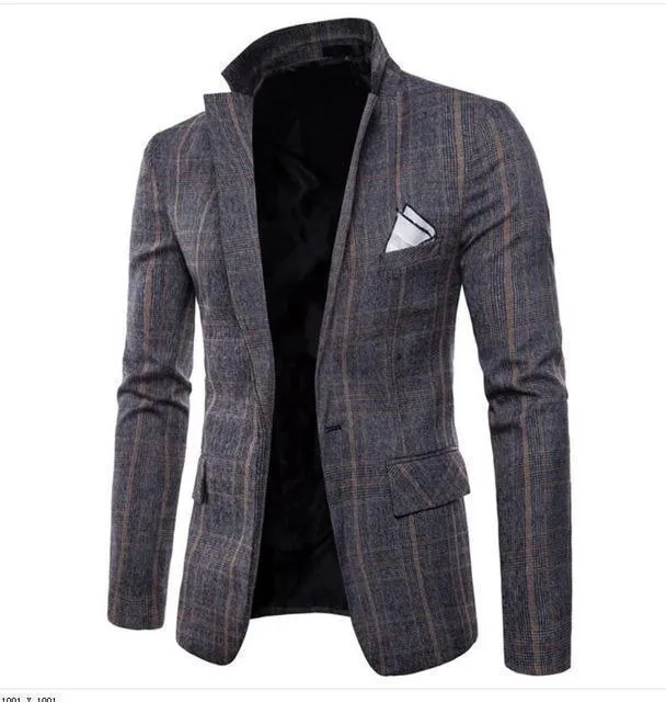 Men's Blazer Striped Slim Fit Blazer