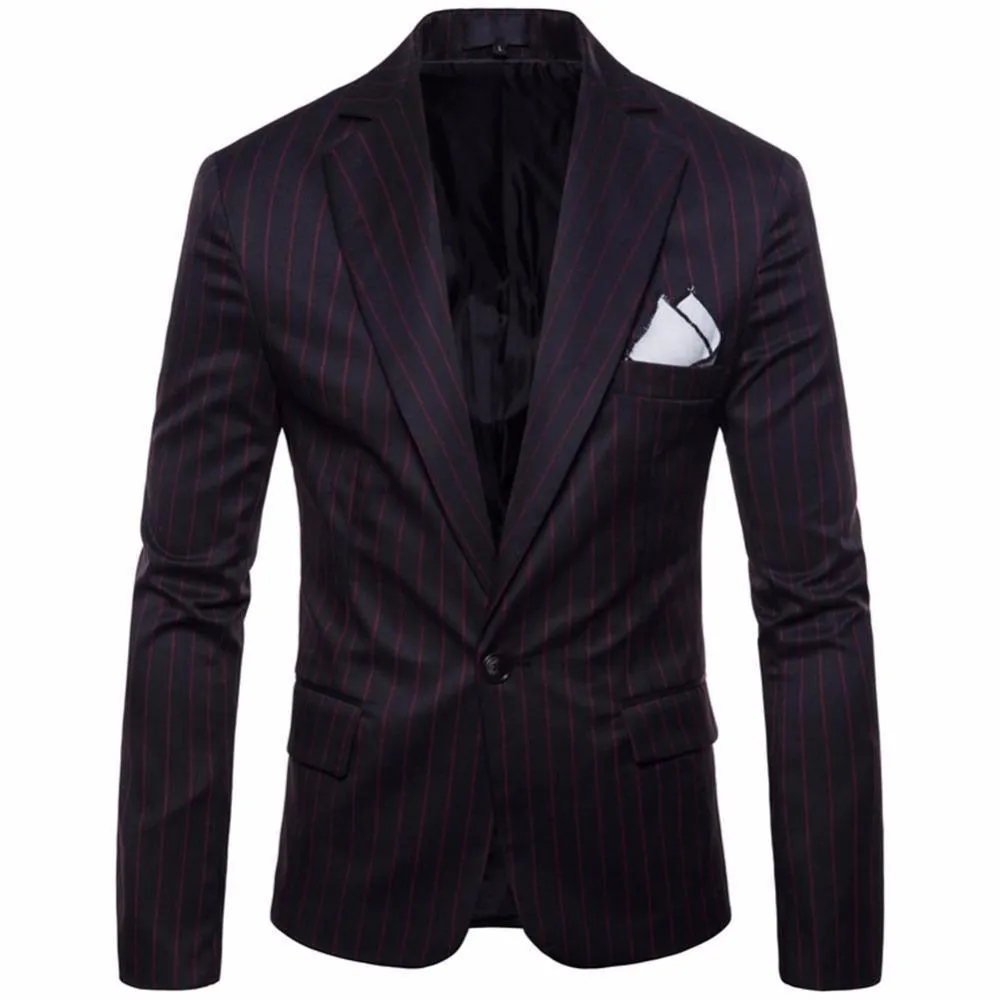 Men's Striped Blazer Casual Men's Blazer