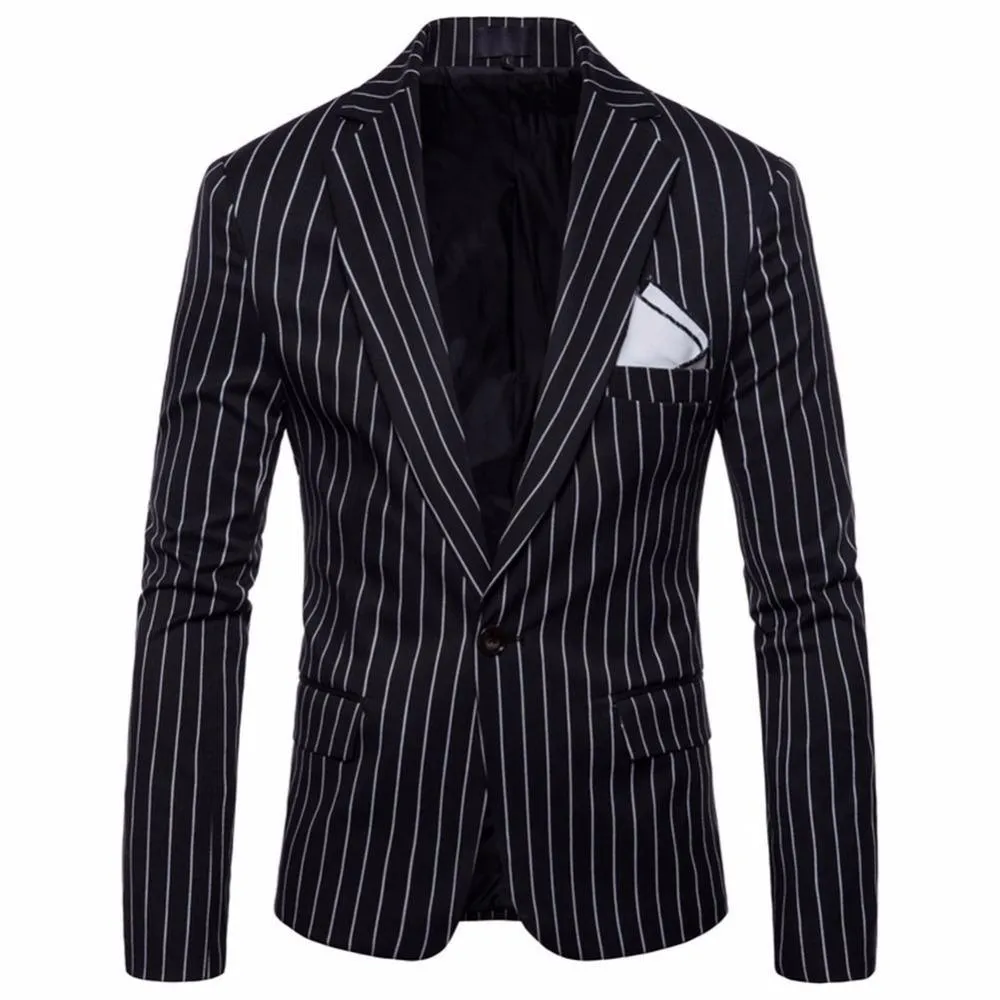 Men's Striped Blazer Casual Men's Blazer