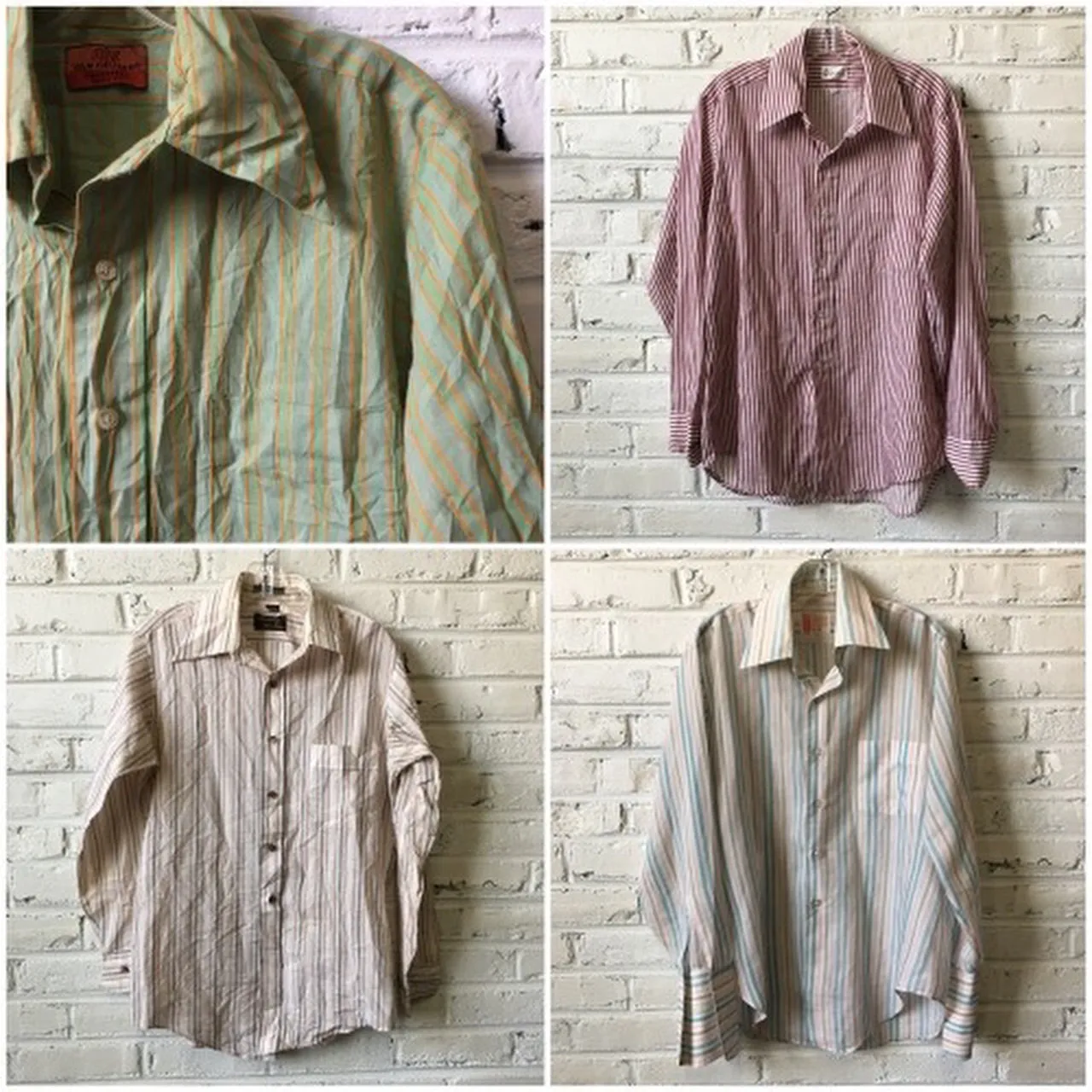 Mens Vintage Shirt (striped) - 15 pieces