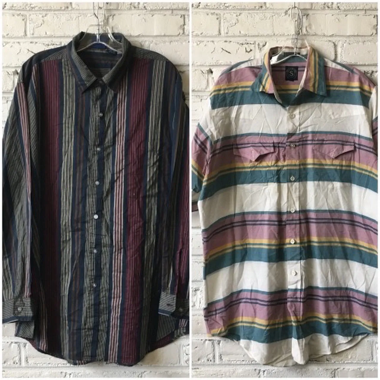 Mens Vintage Shirt (striped) - 15 pieces