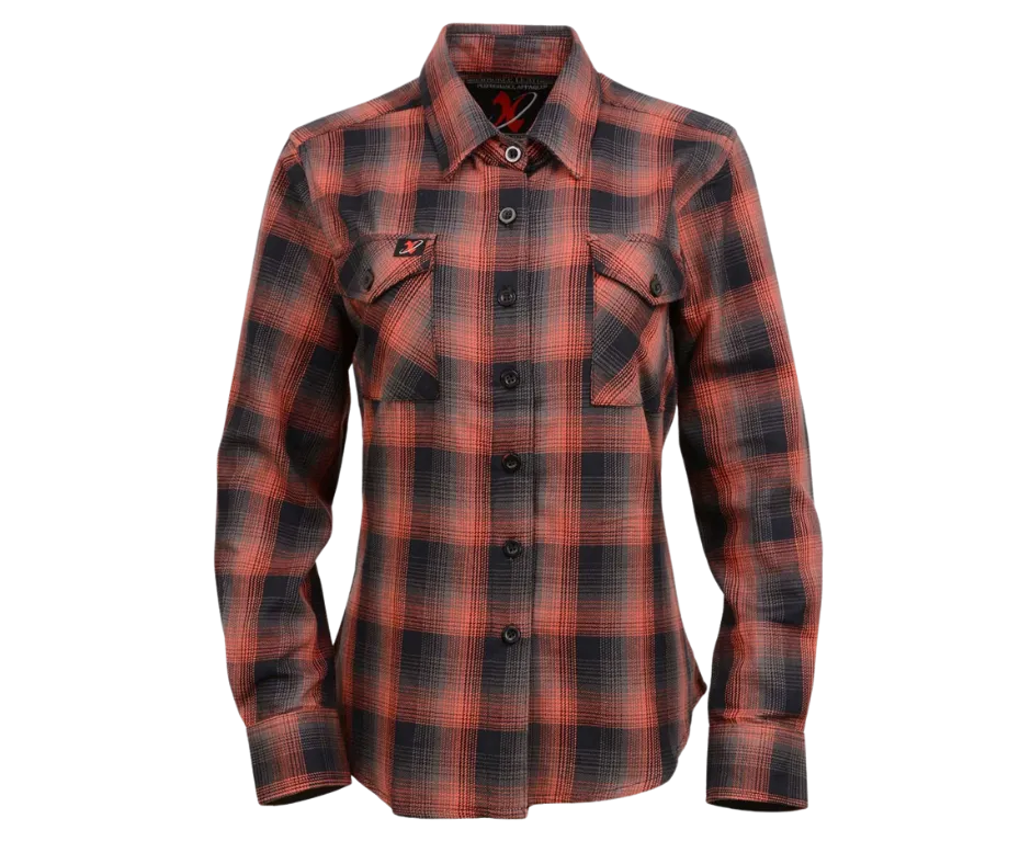 Milwaukee Ladies Black/Rust Flannel Shirt