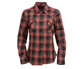 Milwaukee Ladies Black/Rust Flannel Shirt