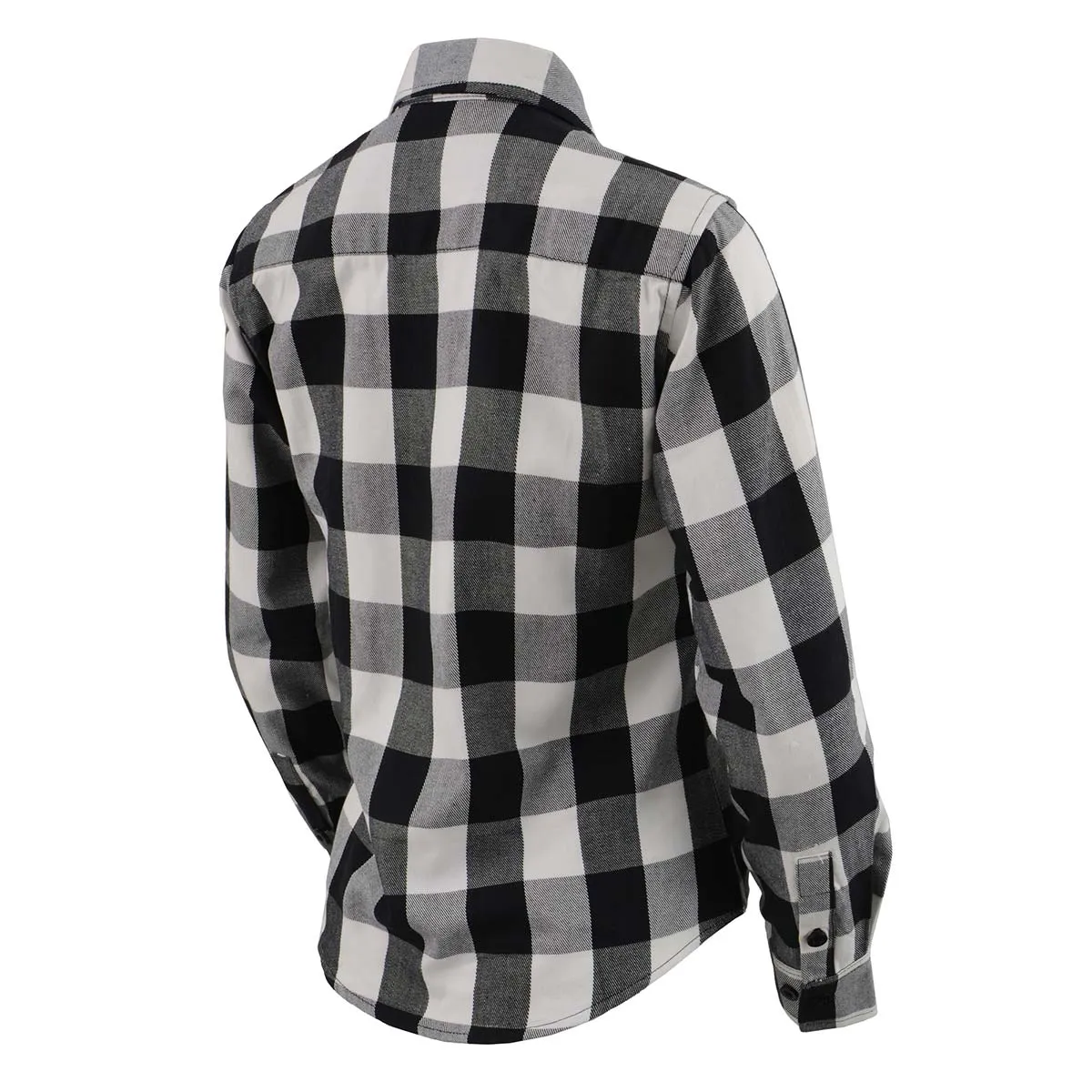 NexGen MNG21633 Women's Black and White Long Sleeve Cotton Flannel Shirt