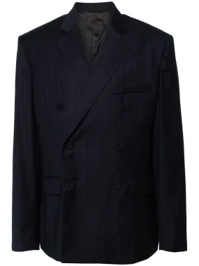 NOTCHED DOUBLE BRESTED PINSTRIPES BLAZER