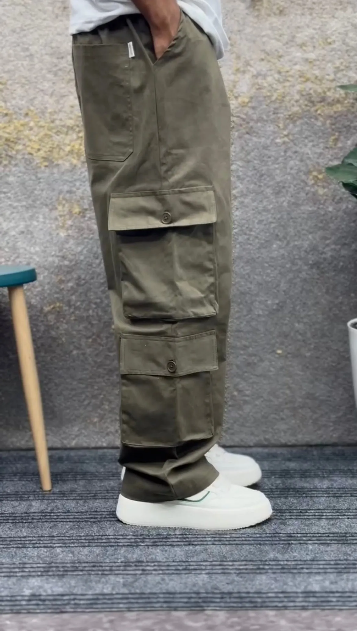 Olive Green Unisex Cargo Pants