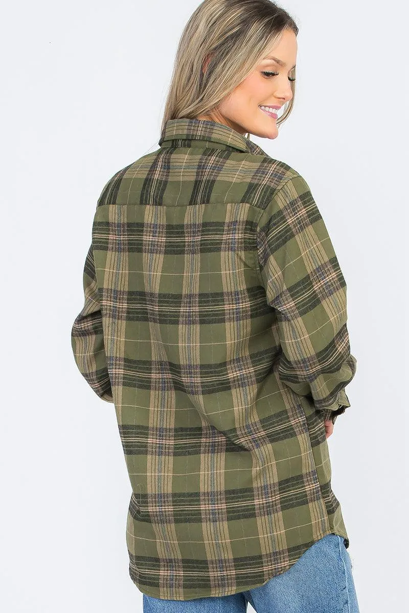 Oversize Boyfriend Tartan Plaid Checkered Flannel