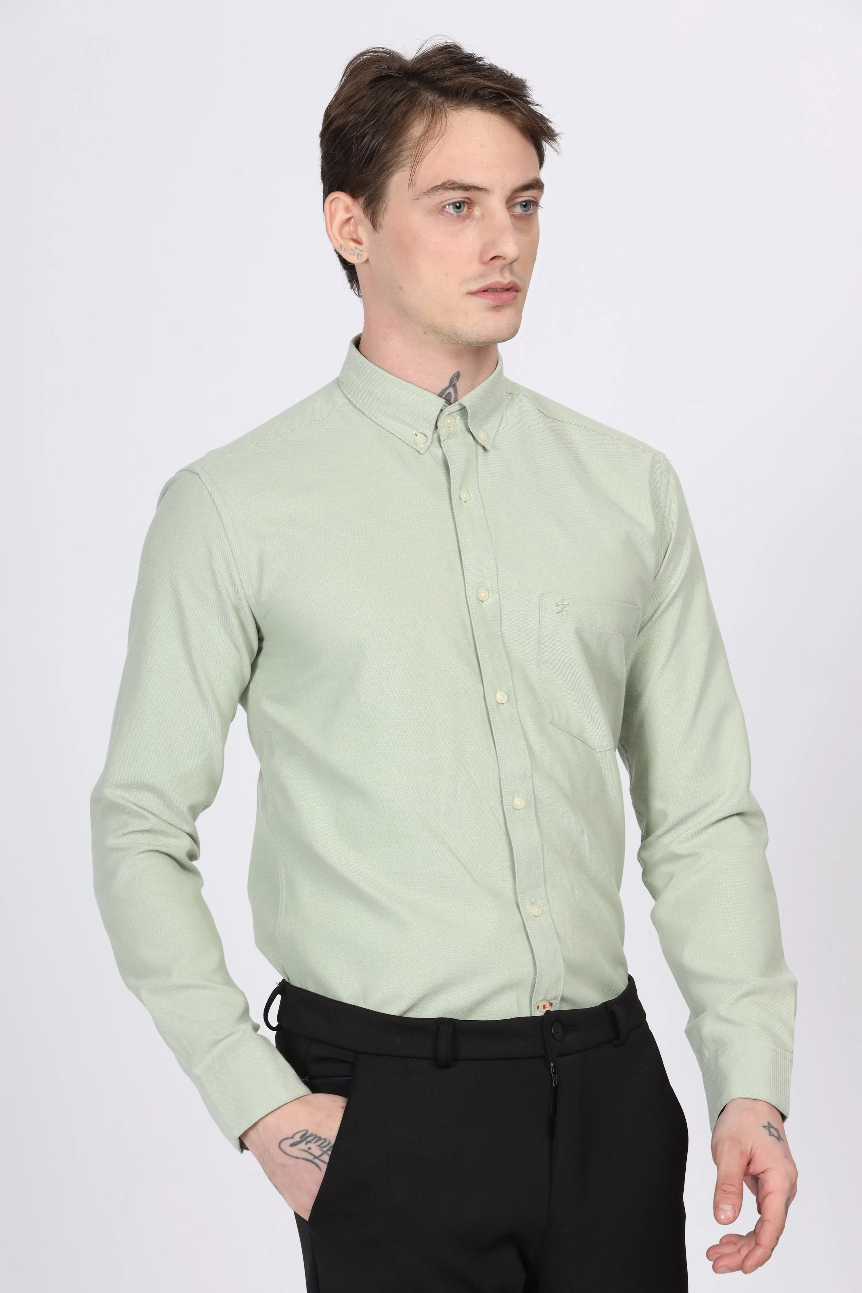 Oxford Green Formal Shirt