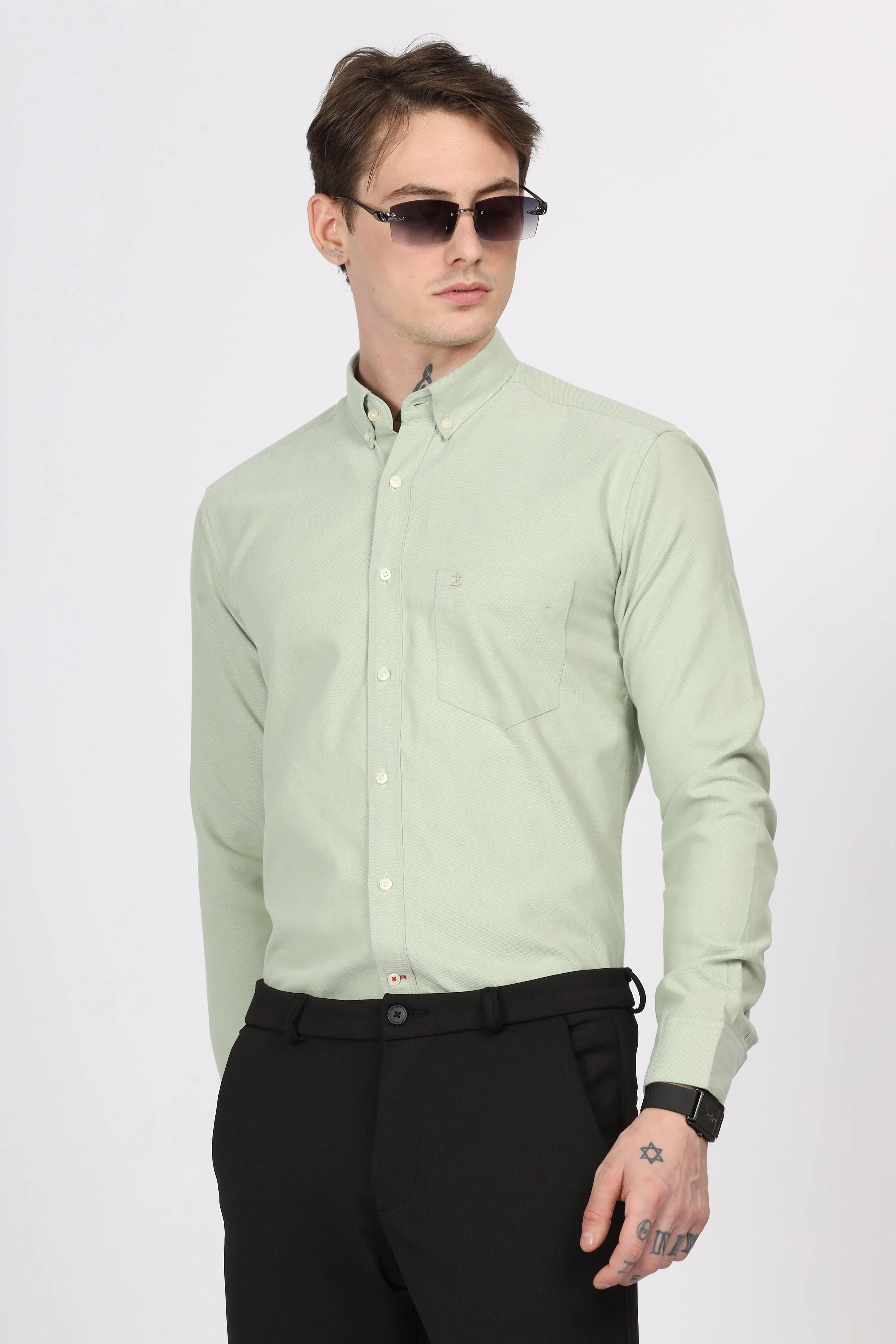 Oxford Green Formal Shirt