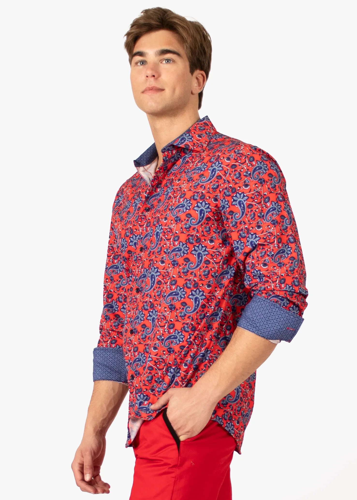 Paisley Long Sleeve Dress Shirt