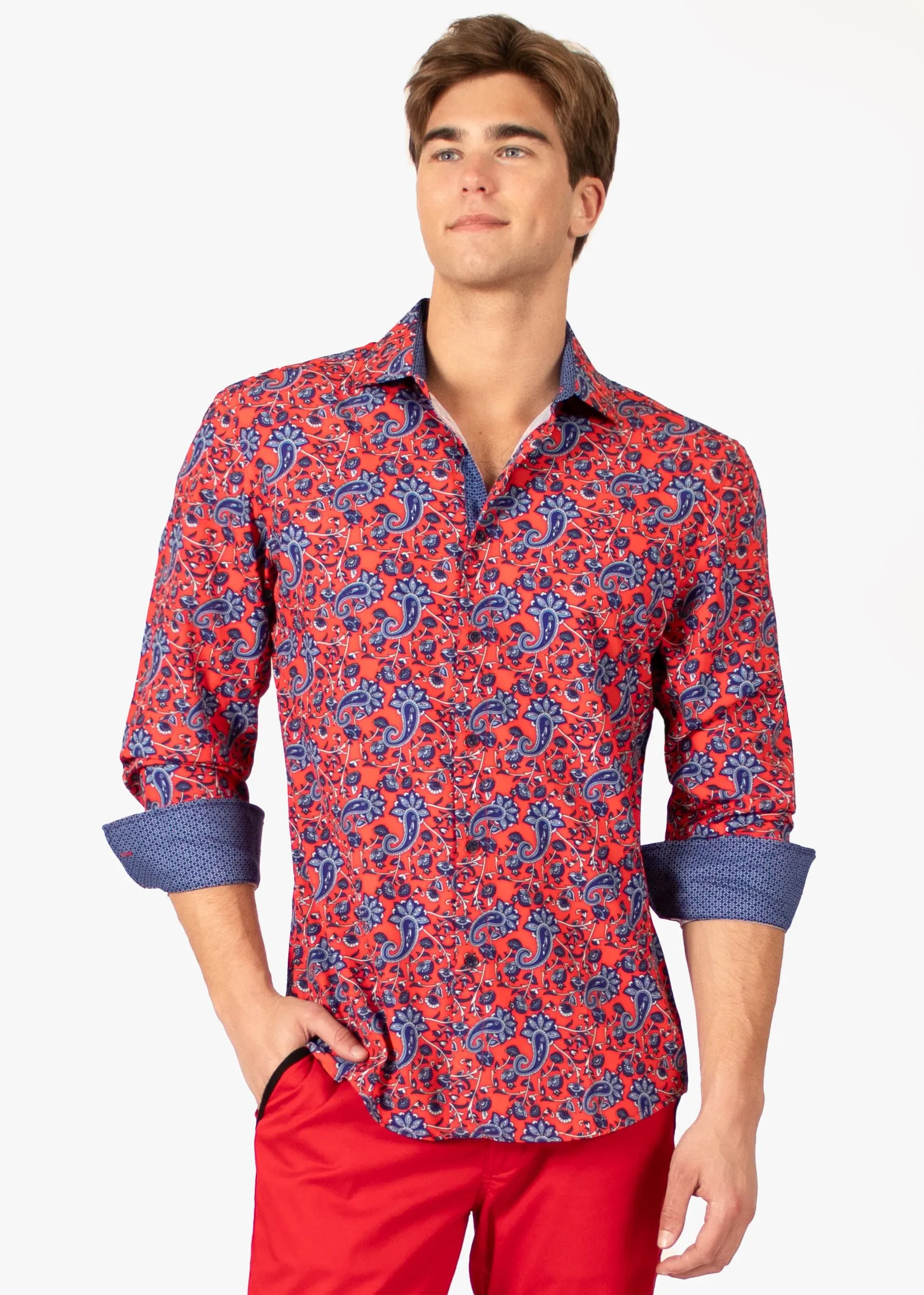 Paisley Long Sleeve Dress Shirt