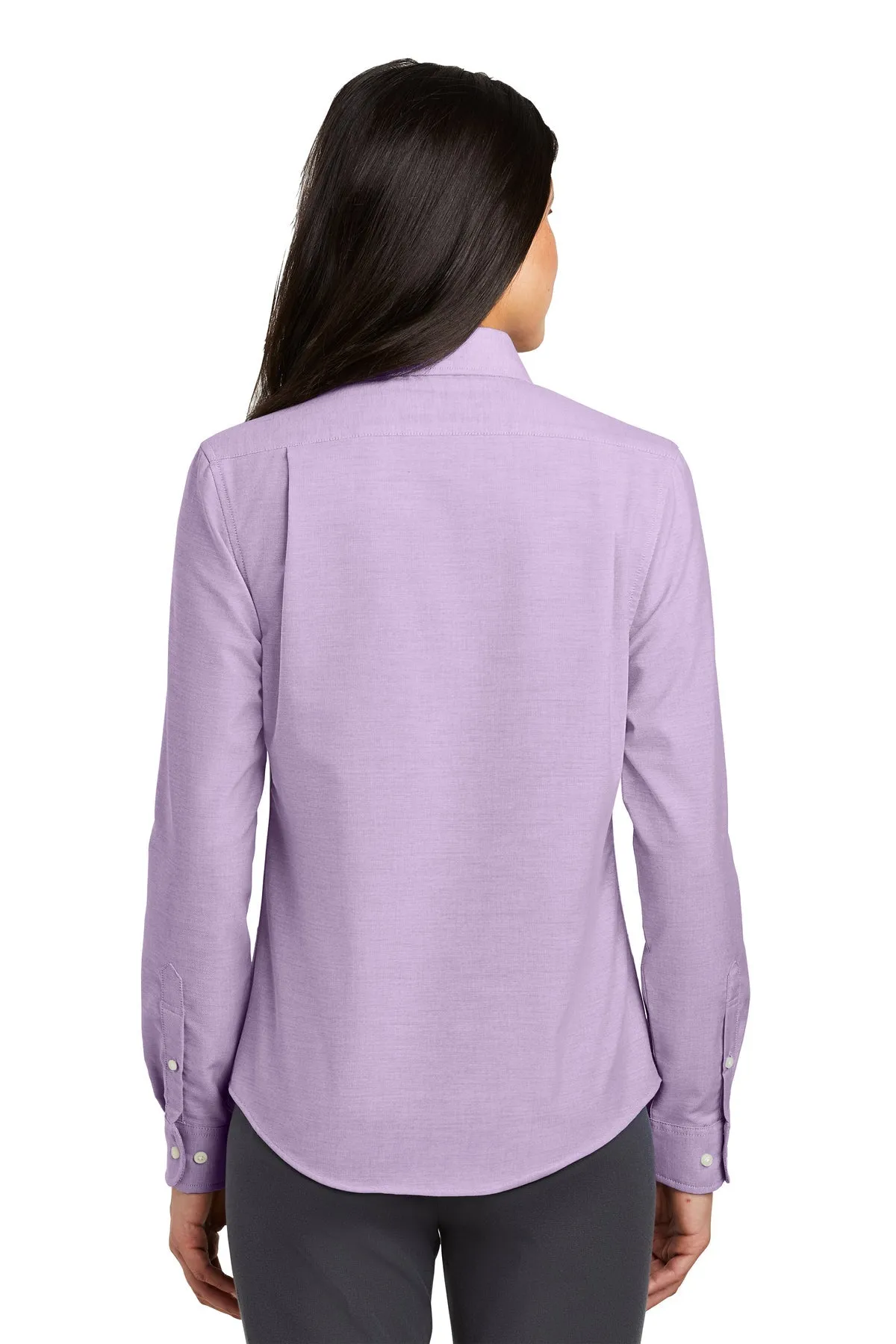 Port Authority Ladies SuperPro Custom Oxford Shirts, Soft Purple