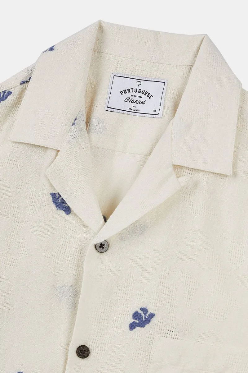 Portuguese Flannel Philly Shirt (Cream/Blue)