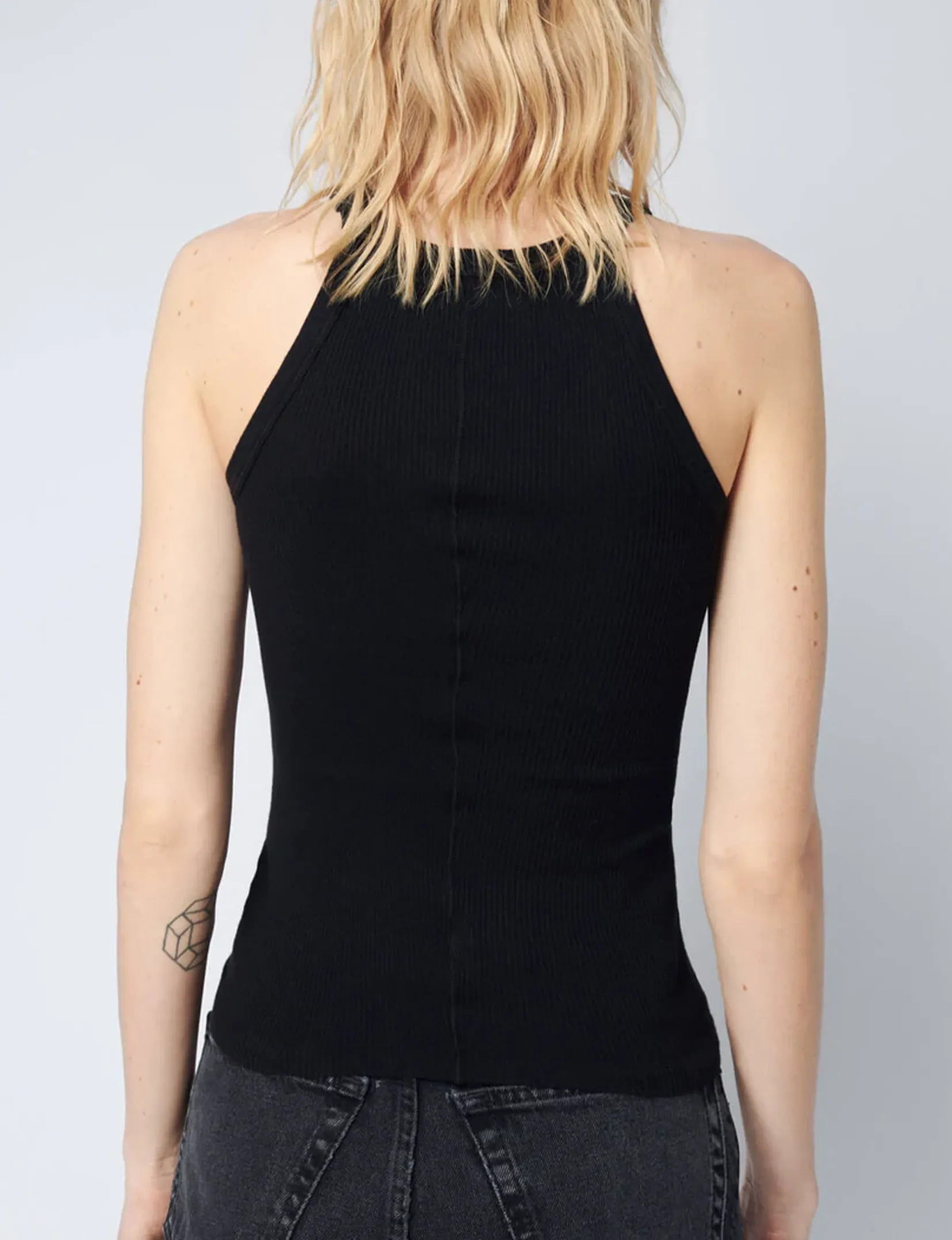 Ribbed Tank, Black