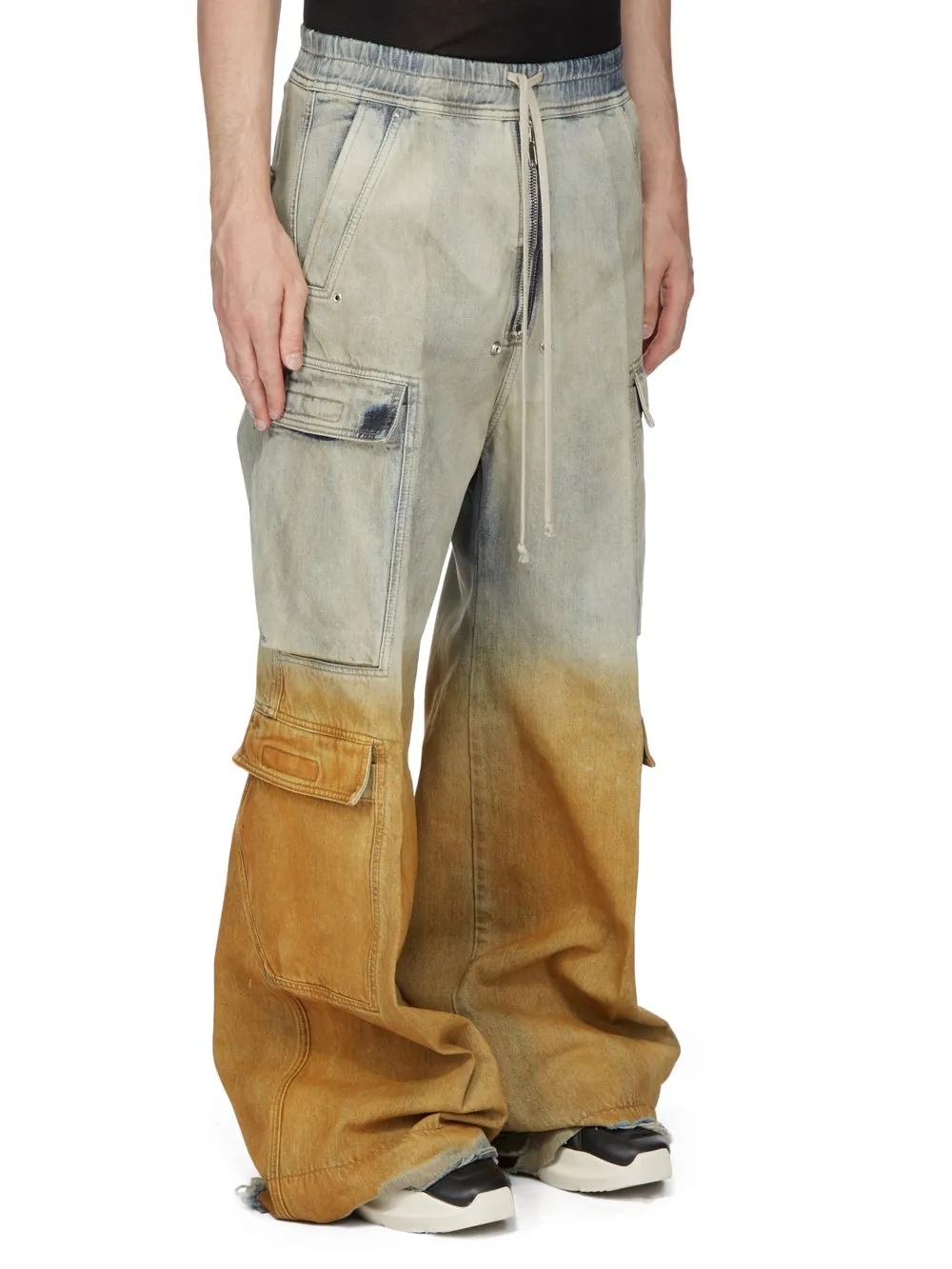 Rick Owens Drkshdw Slashed  Double Cargo Jumbo Belas pants