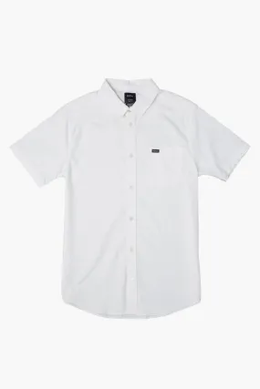 RVCA That'll Do Oxford Short Sleeve Boys Shirt - White