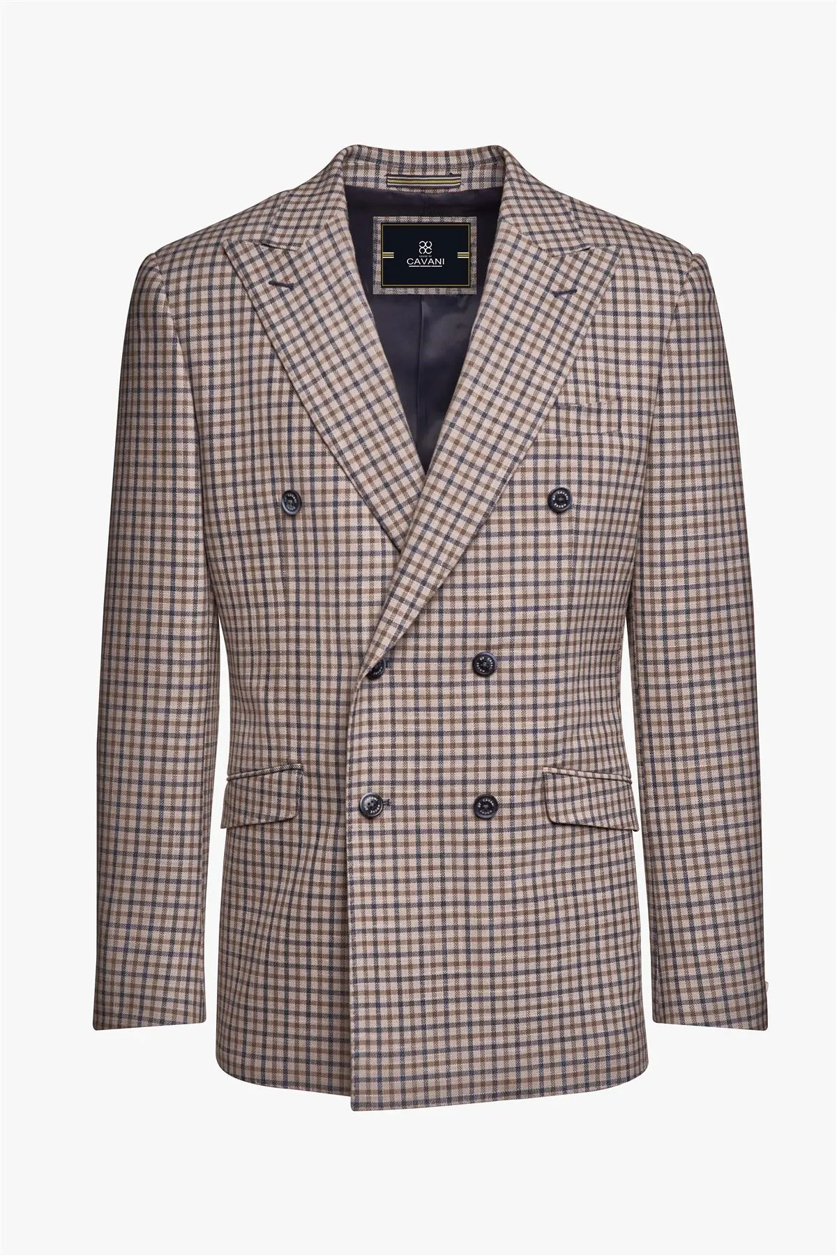 Sergio Beige Double Breasted Blazer