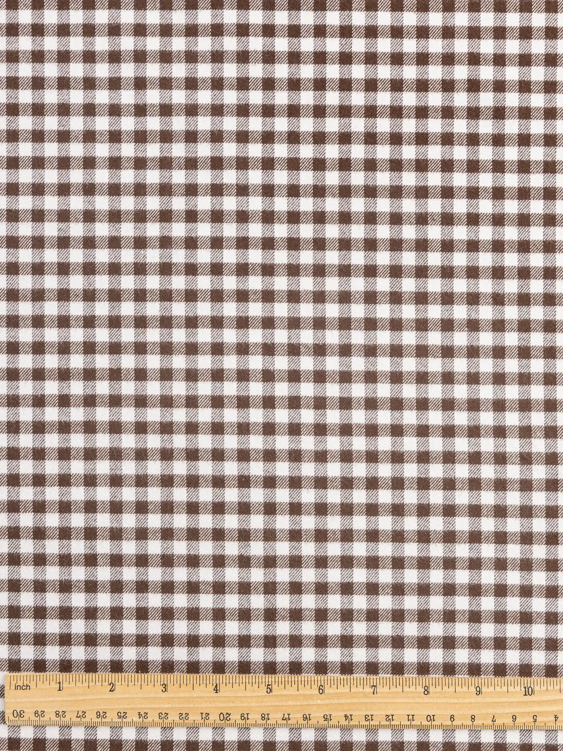 Shepherd Check Organic Cotton Flannel Twill - Brown   Cream